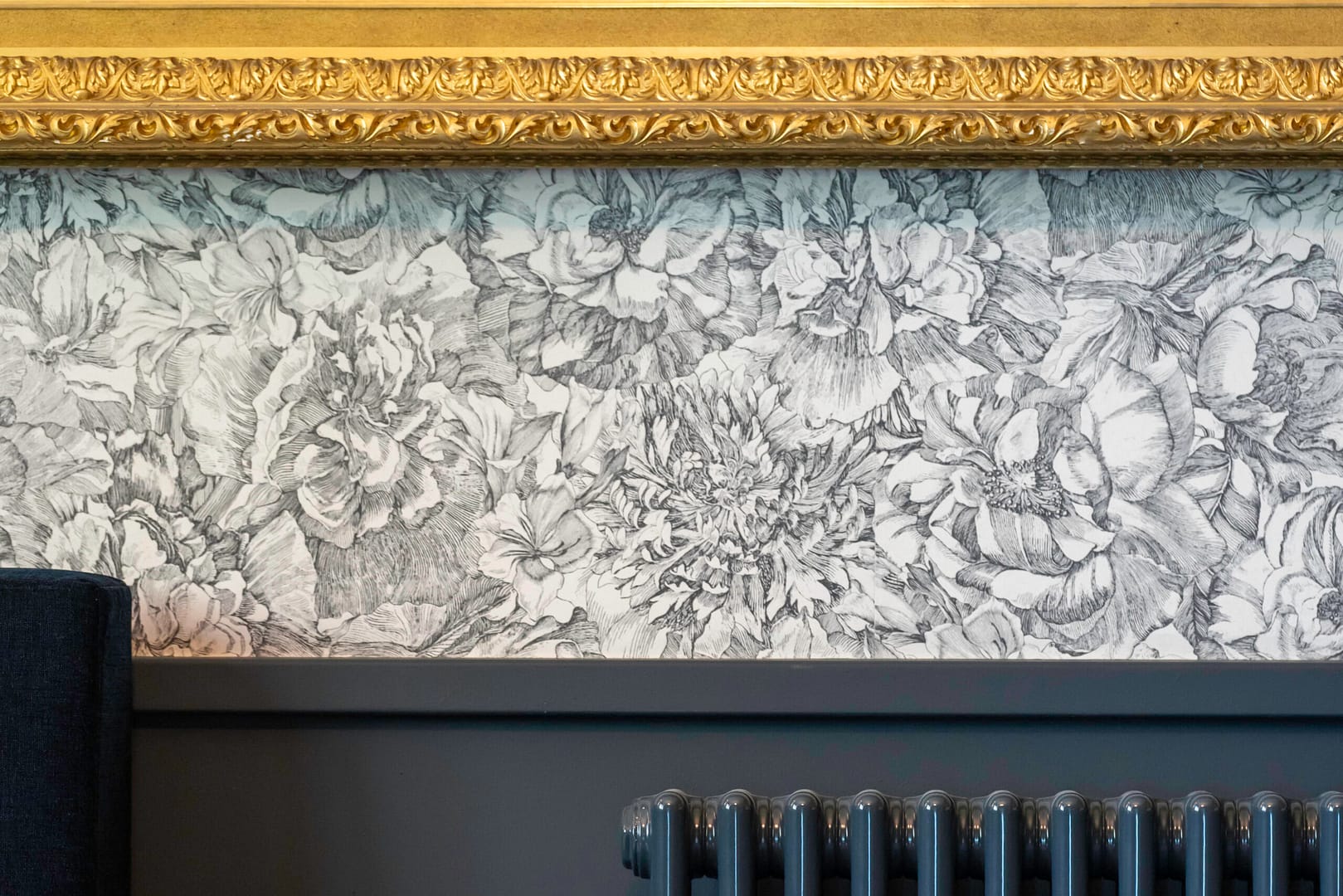 cimaise-salon-moquette-tapisserie-textile-chêne-paysage